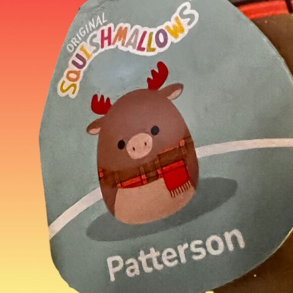 NWT Squishmallows Patterson The Moose with Scarf Plush Stuffed Animal 3.5” - Picture 3 of 4
